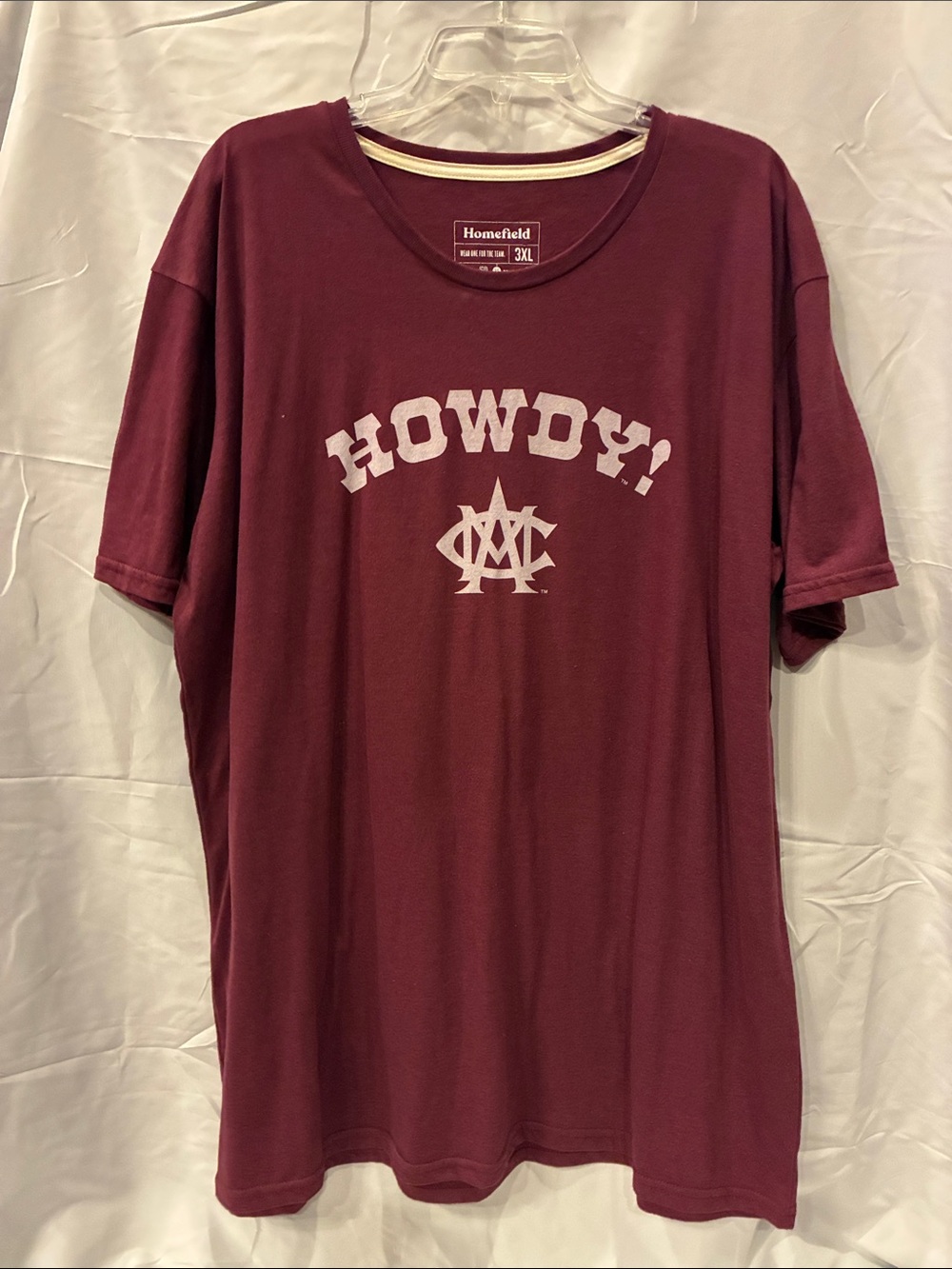 3XL Men's Maroon Texas A&M / Texas A&M College 'Howdy!' Short Sleeve Tee